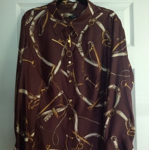 Talbots equestrian blouse